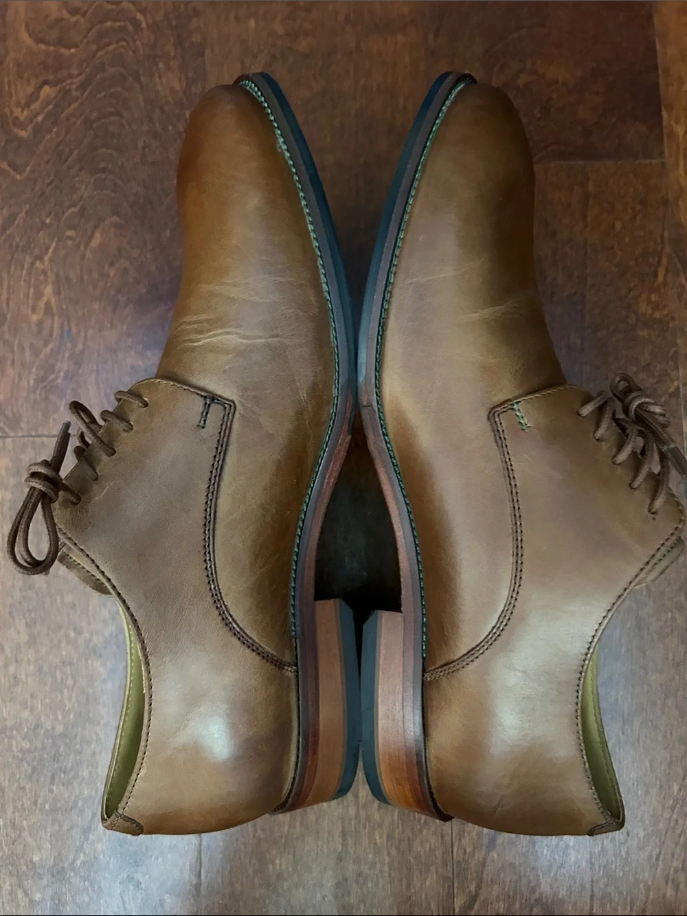 Cole Haan Men’s Brown Leather Derby Oxfords, Smart Classic Shoe, Size 8.5